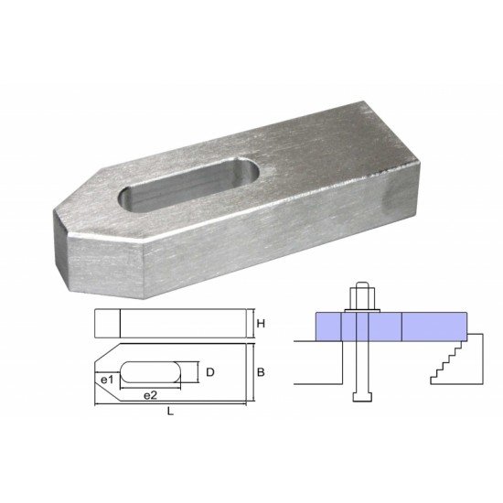 zacisk z odlewu aluminiowego M12 / 14 x 100 x 40 x 20